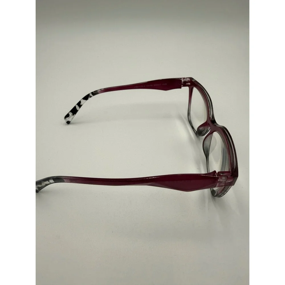Martha Stewart Reading Glasses Womens OS Wine Red Excellent +3.00 CMX1105-D